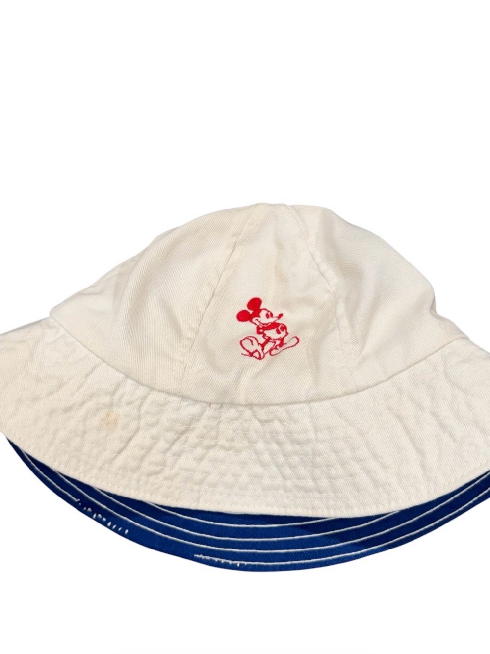 Vintage Mickey Mouse bucket hat Walt Disney productions medium adult 80s white
